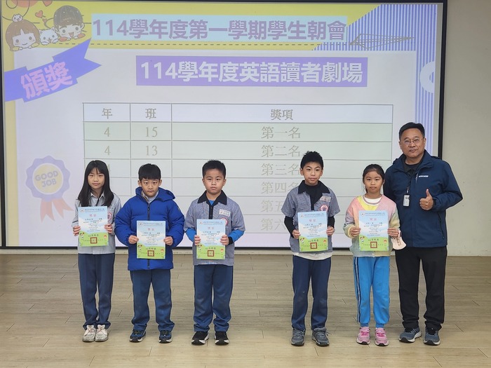 0501-114學年度英語讀者劇場-4年級前六名圖片
